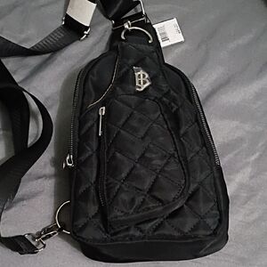Buxton Black Quilted Belt Bag